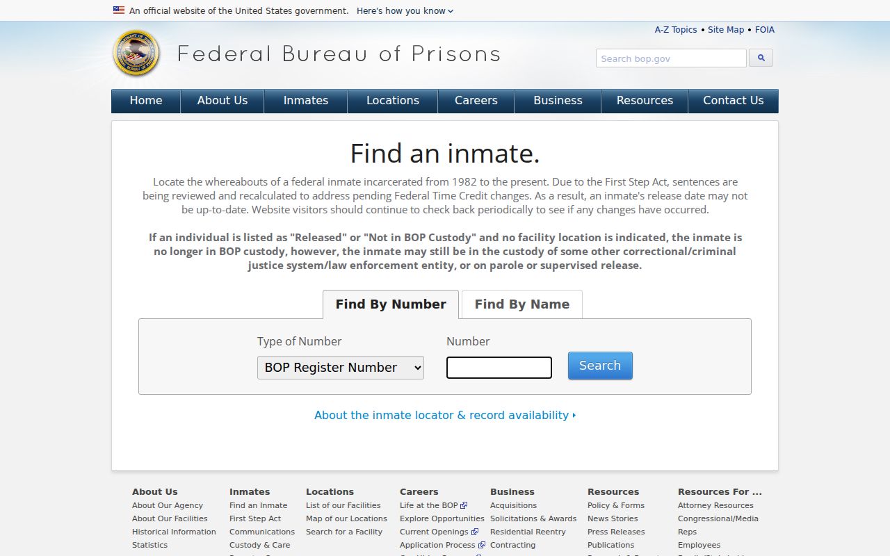 Federal inmate locator used with Cape Girardeau County arrest research