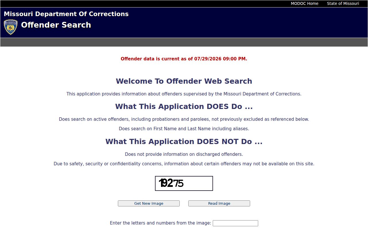 Cape Girardeau County criminal records Missouri DOC offender search