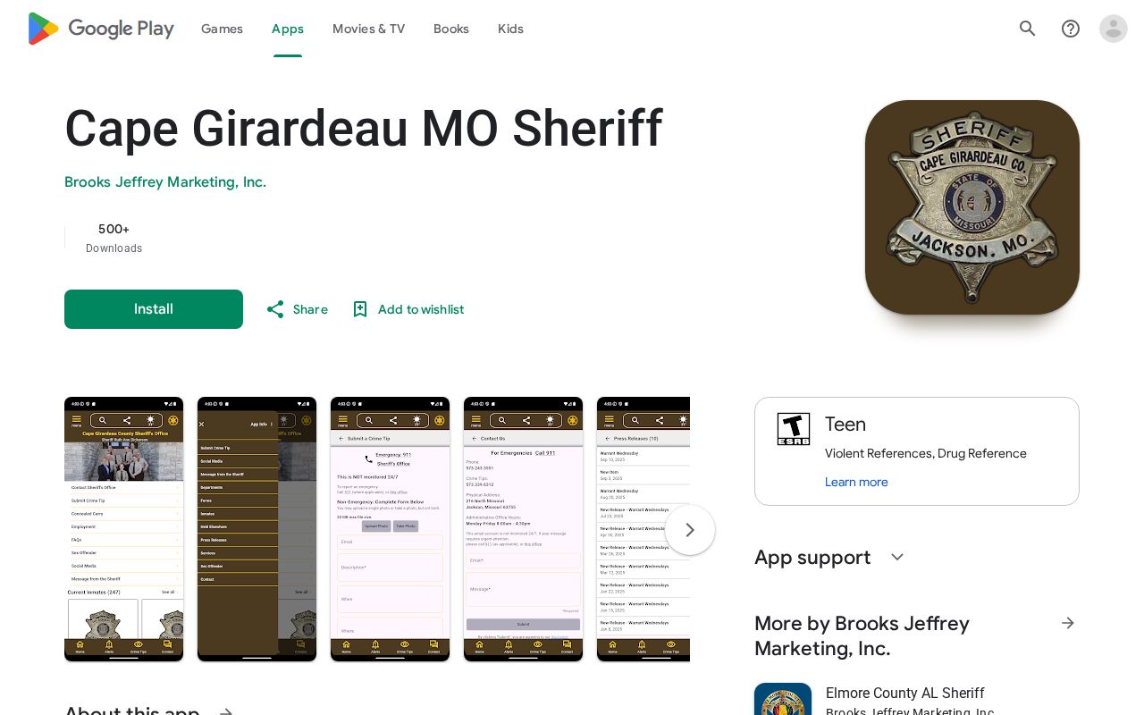 Gordonville criminal records access with the sheriff Android app
