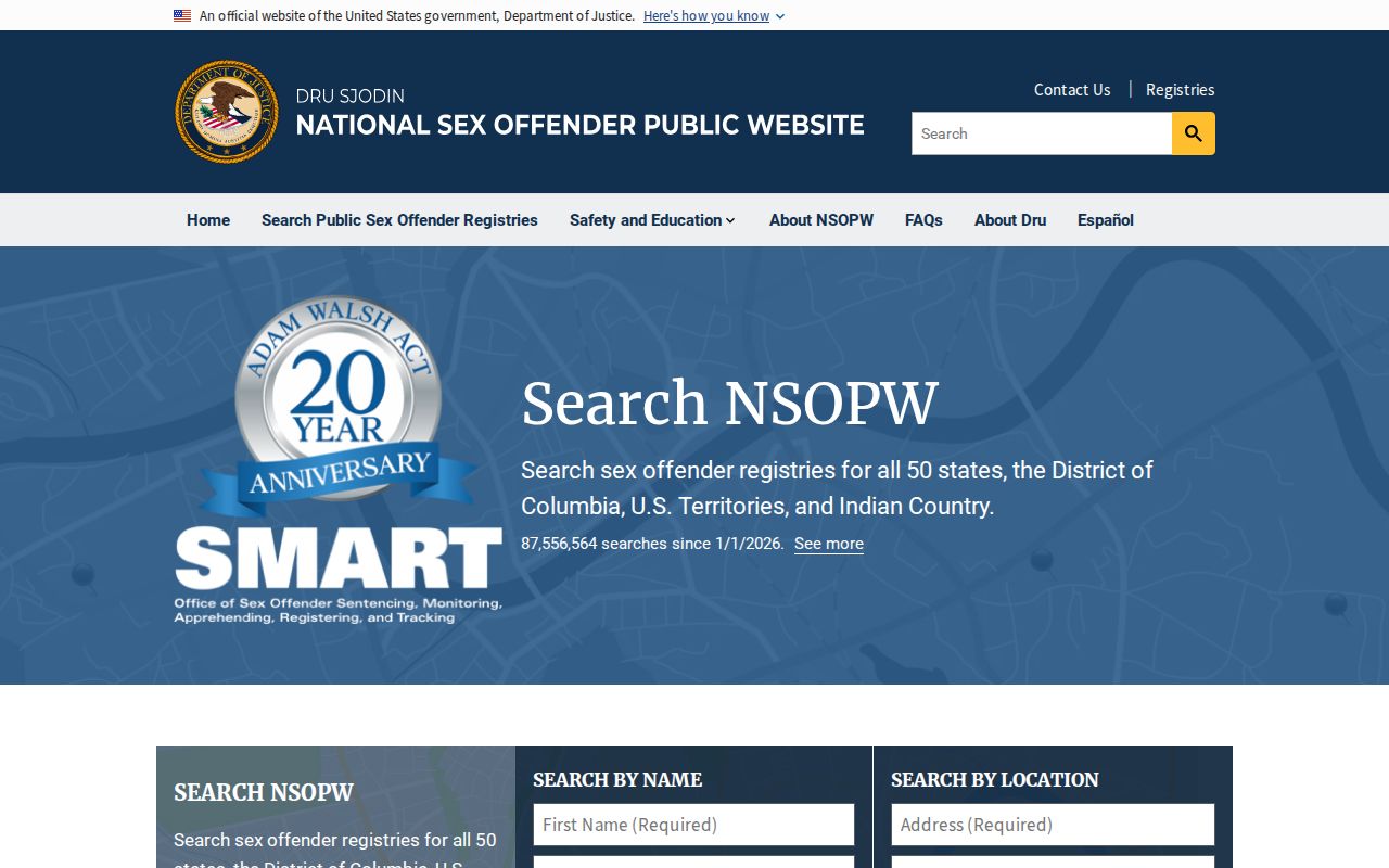 National registry search used with Cape Girardeau County sex offender records